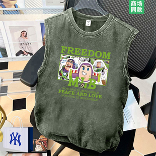 品牌热销 巴斯光年联名纯棉背心男款 免税渠道 甄选 潮 夏季