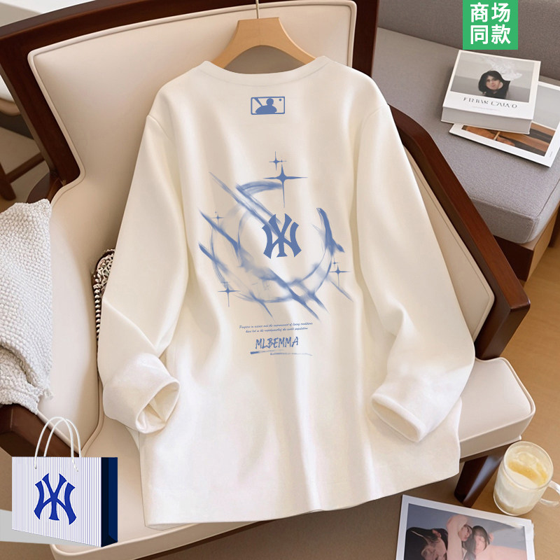 【奥莱精选】青少年纯棉长袖t恤男款2026春秋季新款美式重磅上衣