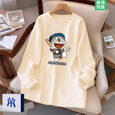 哆啦A梦长袖t恤女士纯棉内搭