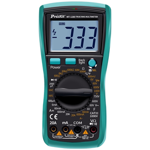宝工MT-1280智能防烧高精度测量电容温度电工数字万用表MT-1236