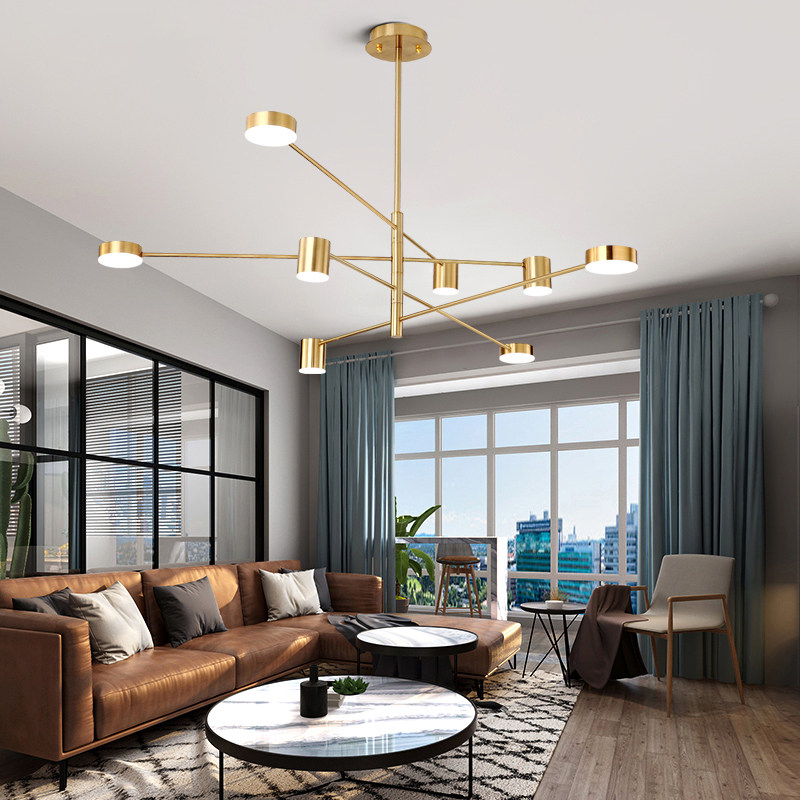 北欧客厅吊灯现代简易餐厅灯大气家用时尚灯具创意卧室书房铁艺灯