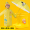 Space bundle mouth yellow cat single shoes+umbrella+raincoat