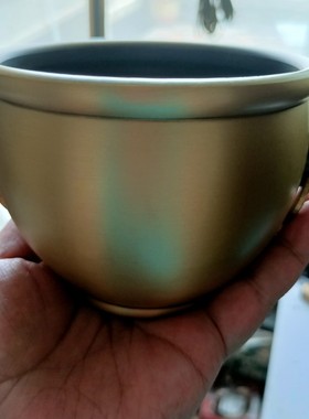 招财聚宝盆仿古故宫缸中式纯铜雄狮单环底金蟾财位书房摆件中号12