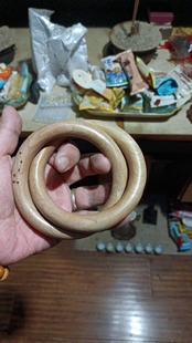 家居桃木整木乾坤圈一体雕刻张道长同款天然中式摆件书房卧室大小