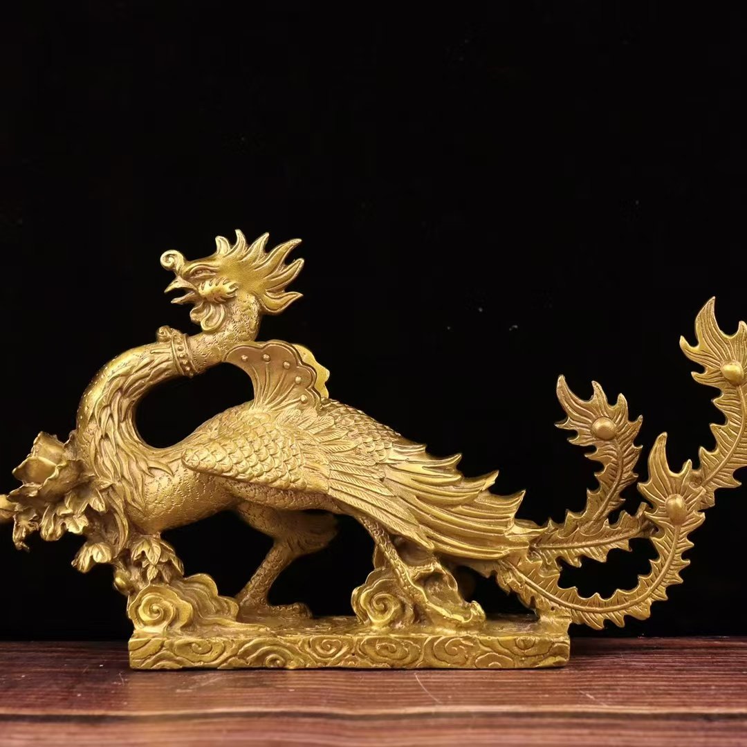 风水阁摆件龙凤呈祥工艺品客厅卧室凤凰吉祥物办公室结婚礼物大号