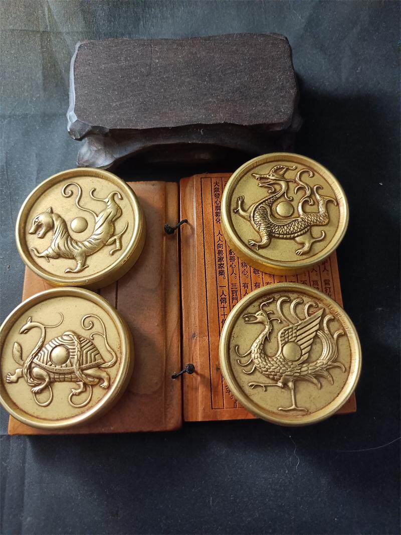 青龙白虎朱雀玄武神兽压门槛摆件