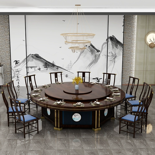 Отель Electric большой круглый столик современный китайский гостиничный ресторан Hotpot Стол Стол 15 человек вокруг большого стола 20 человек 20 человек