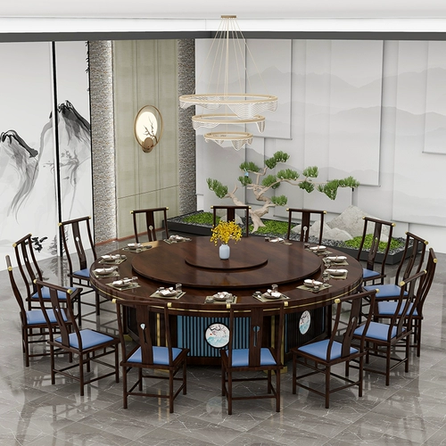 Отель Electric большой круглый столик современный китайский гостиничный ресторан Hotpot Стол Стол 15 человек вокруг большого стола 20 человек 20 человек