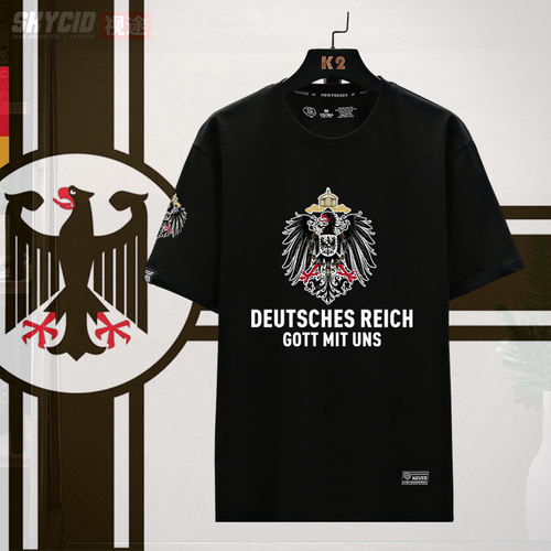 德意志第二帝国German Empire普鲁士德国衣服男女情侣T恤短袖jl