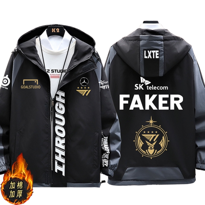 T1战队队服FAKER同款夹克棉服