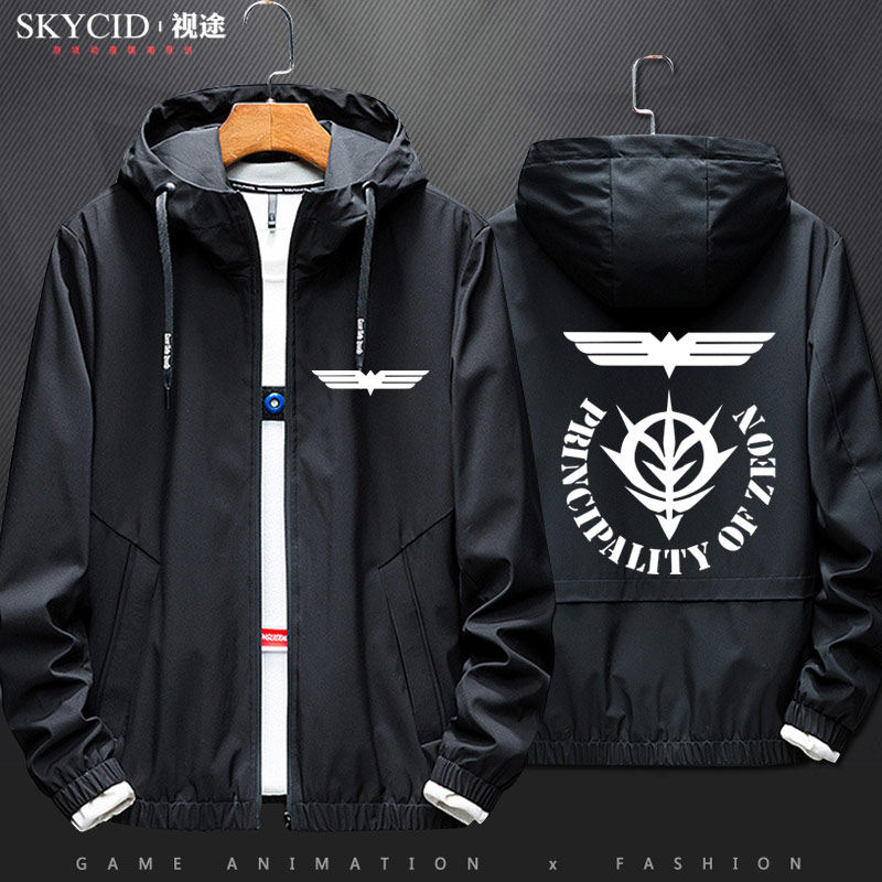 机动战士高达科幻动画周边二次元男女情侣休闲夹克风衣外套衣服jl