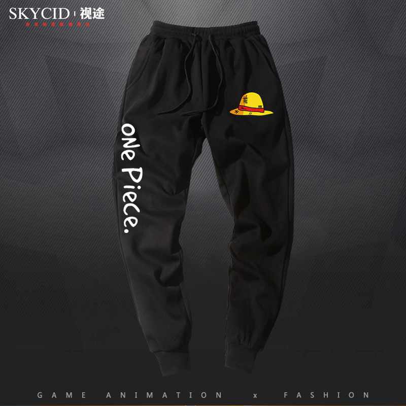 One Piece ONEPIECE Straw hat Monkey D Luffy clothes motion leisure time trousers men and women Feet sweatpants  Ankle banded pantsin the Men's clothing, Casual pants  category - from Buy2taobao.com to provide professional Taobao agent buy service