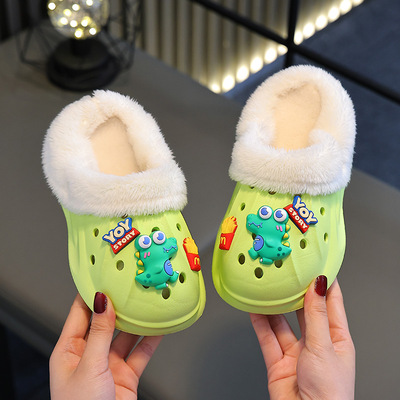 儿童棉拖鞋秋冬季男童女宝居家