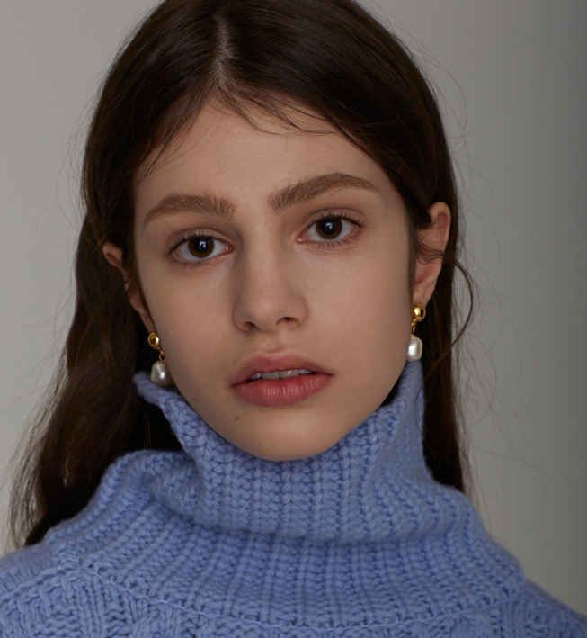 不规则优雅银针女珍珠耳钉耳夹