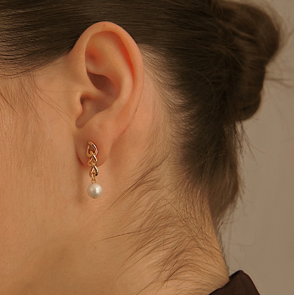 koch特别的链条耳环女无耳洞耳夹
