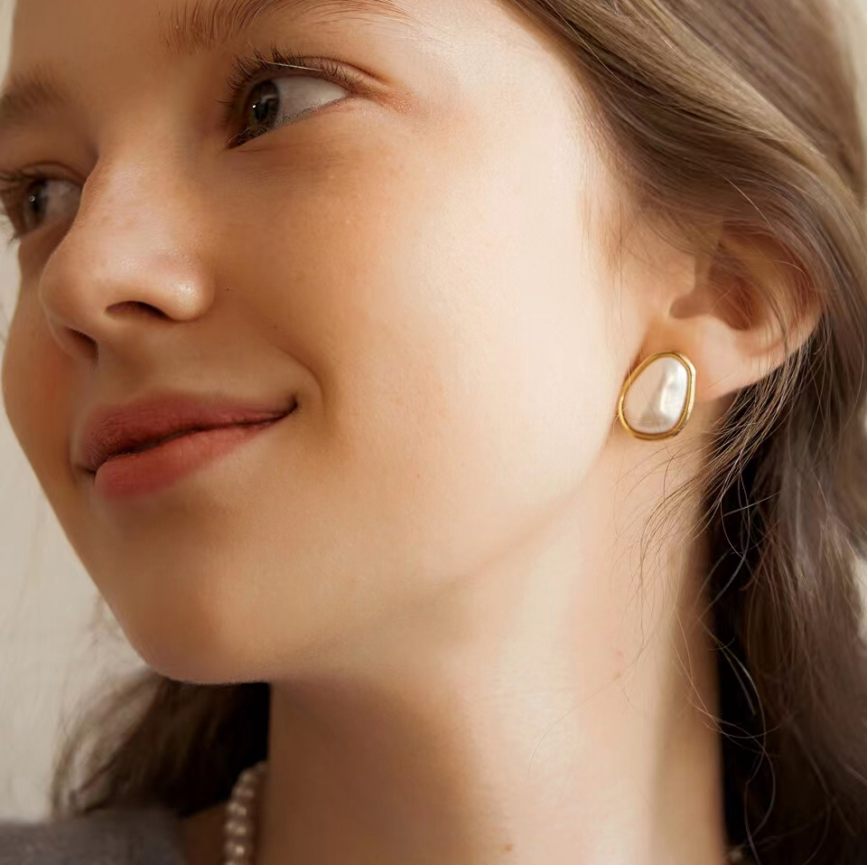 金色不规则仿珍珠女复古