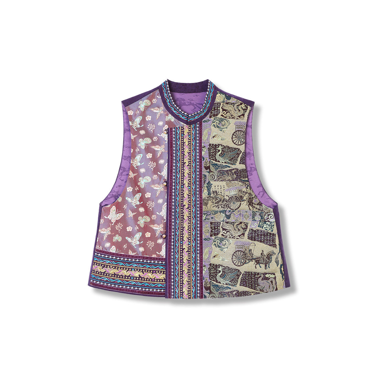 【苏苏nana宠粉】花中蝴蝶蜀锦拼唐锦绣花马甲  28229,女装/女士精品,上衣,淘宝优惠券,粉丝福利购,淘宝优惠卷