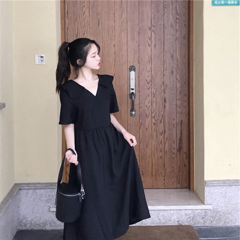 大码女装胖mm法式v领复古裙山本过膝长裙夏胖女人遮肚显瘦连衣裙|ruв категории Женская одежда, женской одежды - от Buy2taobao.com для оказания профессиональной услуги покупки агента Taobao