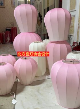 地插孔明灯笼天幕灯笼水上小溪湖畔户外防水古风民宿悬挂灯笼定制