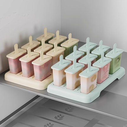 夏食品级家用雪糕模具多支装儿童冰棍冰棒冰格自制冻冰块制冰盒o