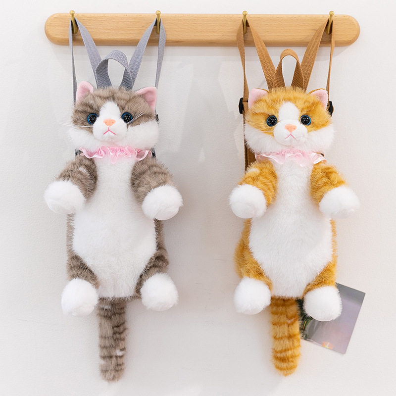 仿真猫咪背包公仔毛绒玩具