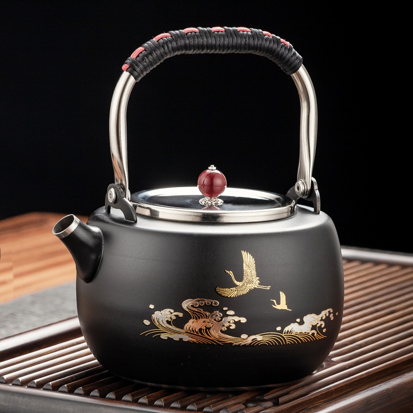 食品级304不锈钢茶壶电磁炉加热专用烧水壶平底煮茶器茶具高颜值