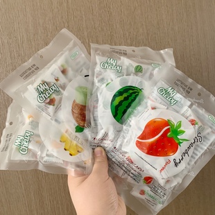 泰國(guó)711糖果MyChewy脆皮夾心奶糖西瓜芋頭草莓香蕉水果軟糖0脂肪