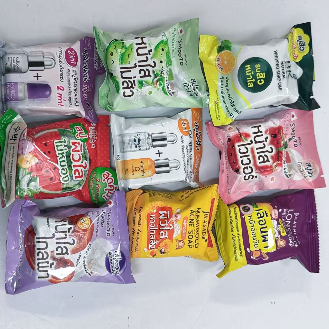 泰国711款代购番茄芦荟维E精华洁面皂 控油清洁面部提亮