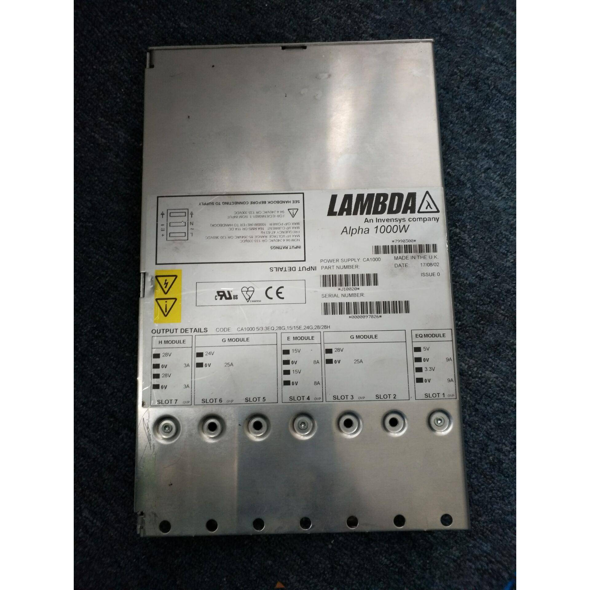 ALPHA1000W电源维修CA1000 5/3.3E,28G,15/15E,24G,28/28H J10020