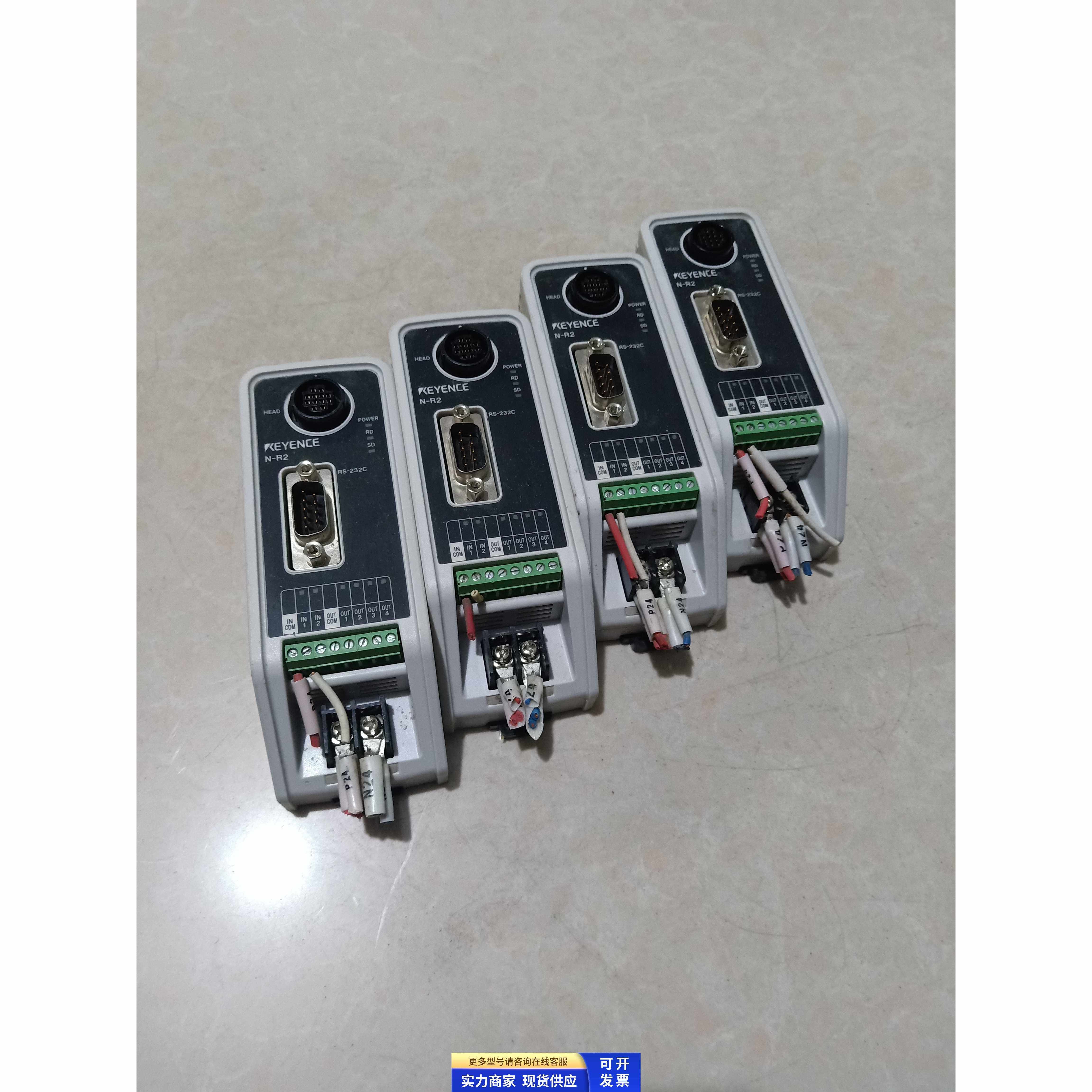 进口二手 KEYENCE基恩士N-R2专用通讯单元RS-232C型 原装拆机实图