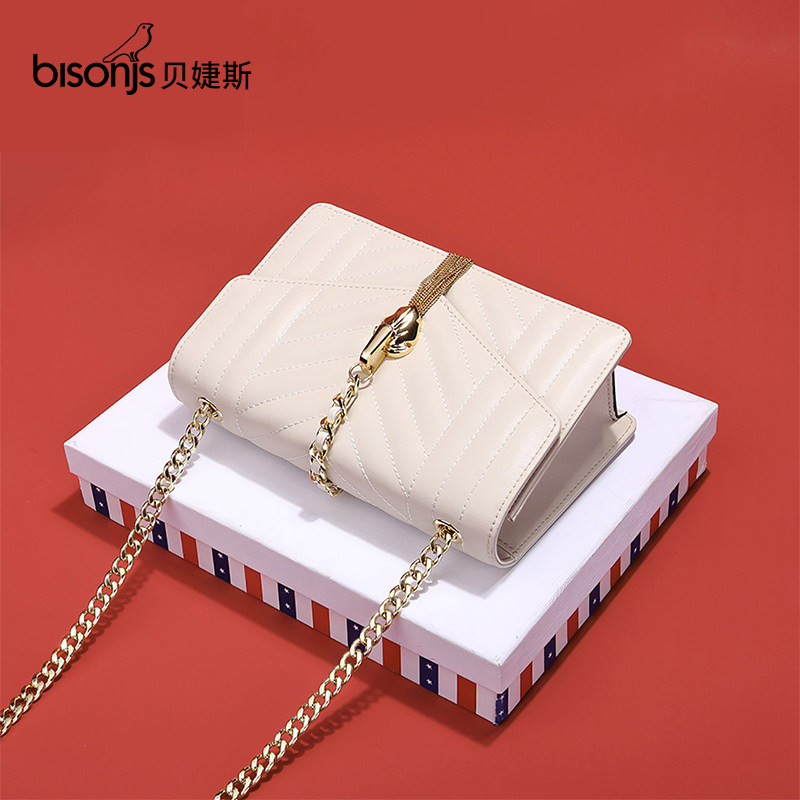 包包女包2020新款牛皮夏季潮时尚百搭洋气链条包斜挎包单肩小包包