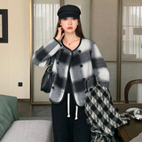 【现货】秋冬新款小香风格子妮大衣外套短款301A-8911-P155-K208，女装短外套，2C301