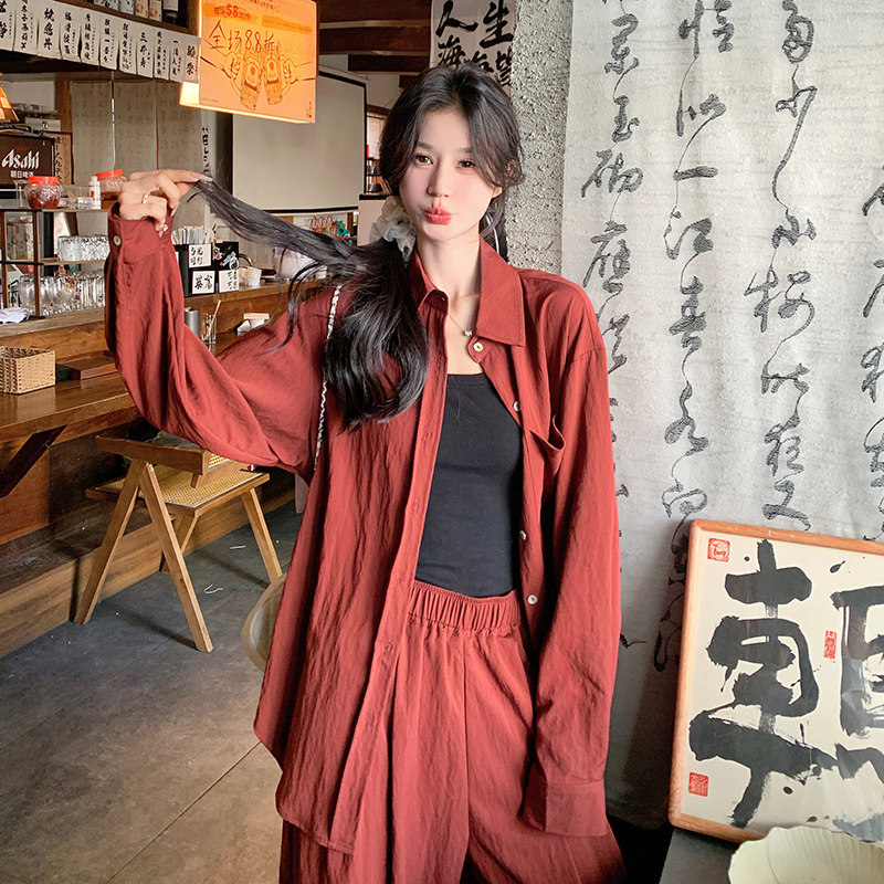 【现货】 2025新款安可拉红时尚两件套装 301A-8981-P155-K228图片