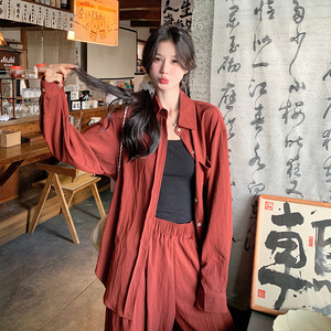 【现货】 2025新款安可拉红时尚两件套装 301A-8981-P155-K228图片