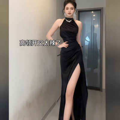 法式气质名媛御姐包臀裙晚礼服