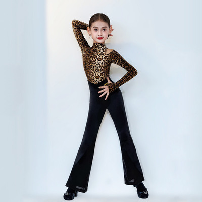 康尼女童拉丁舞裤套装儿童少儿