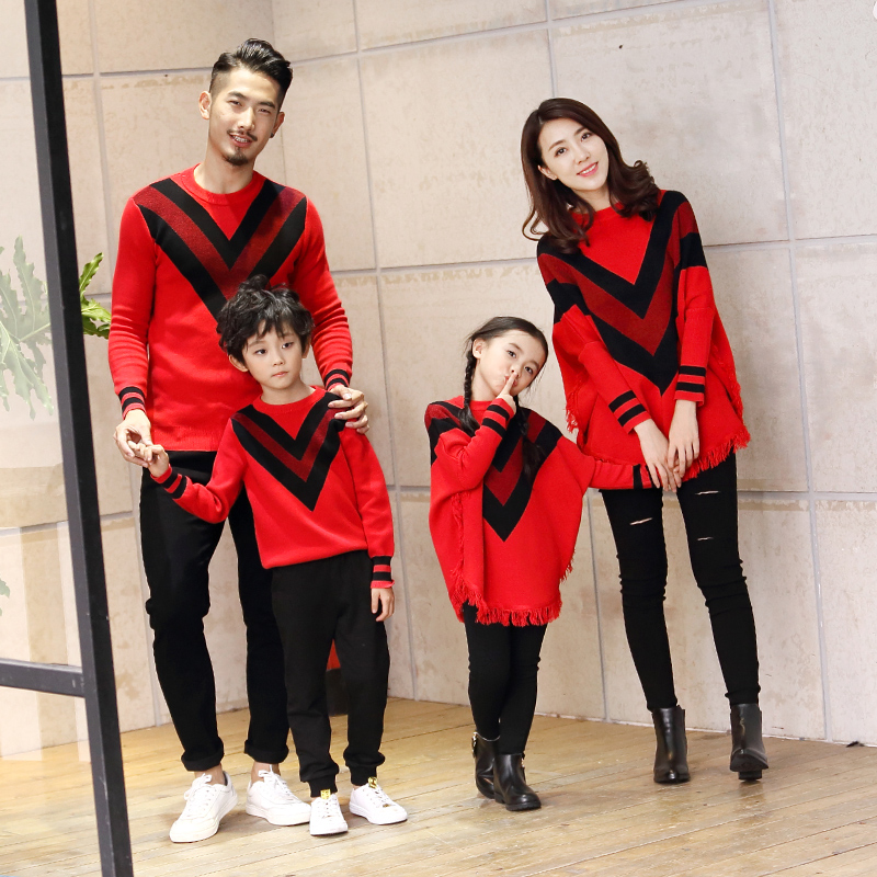 2024亲子装毛衣过年洋气