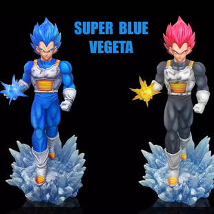 七龙珠动漫周边桌面机箱装饰摆件JJ超蓝贝吉塔双头雕手办潮玩礼物