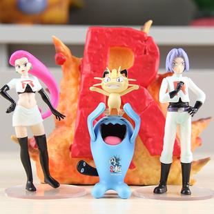 精灵宠物精宝反派组织火大箭大队武藏小次郎喵喵果然翁手办