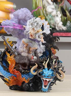 Threel Studio鬼岛决战系列觉醒尼卡路飞鬼岛篇手办模型