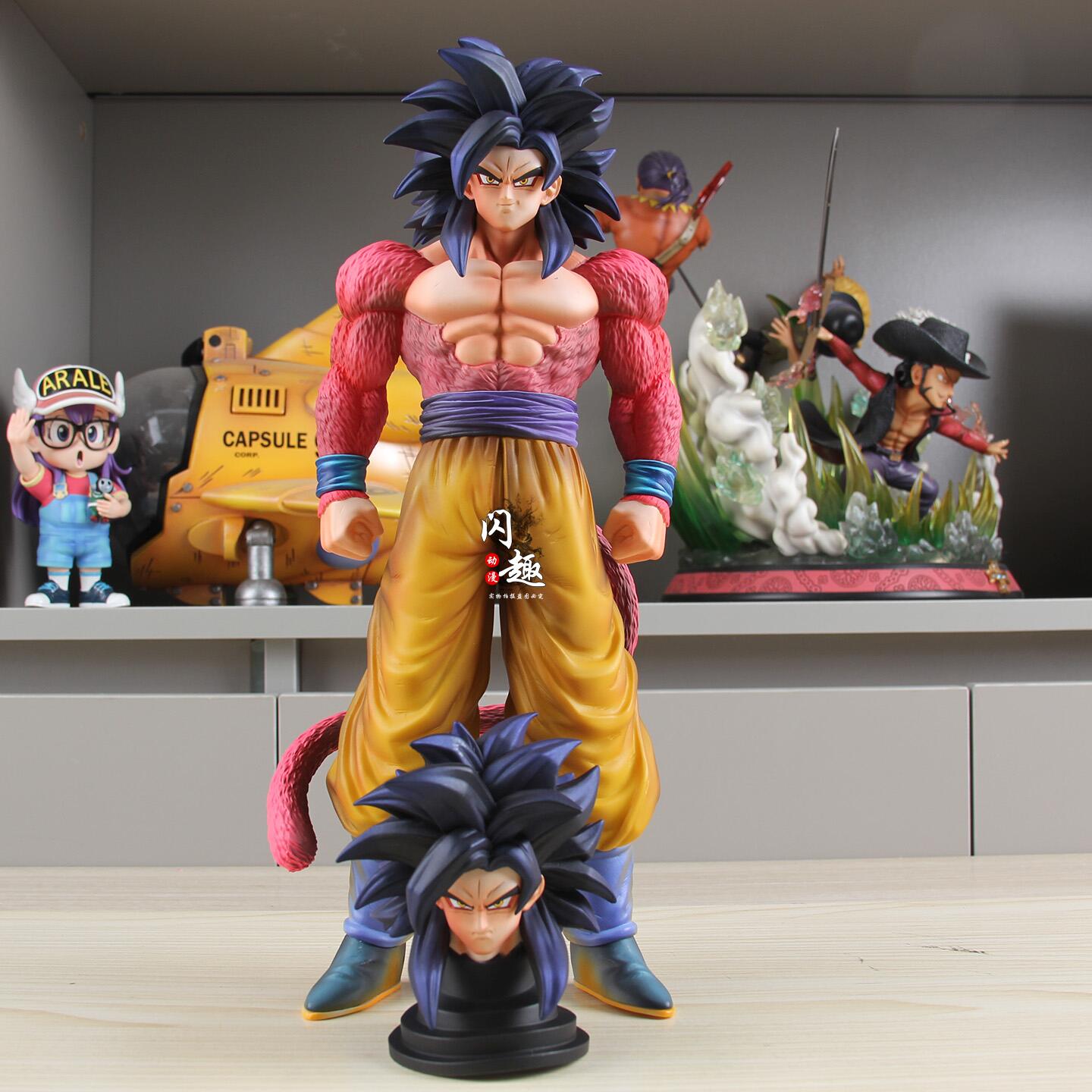 七龙珠动漫周边 云迹 超四悟空 gros比例 双头雕 手办模型摆件
