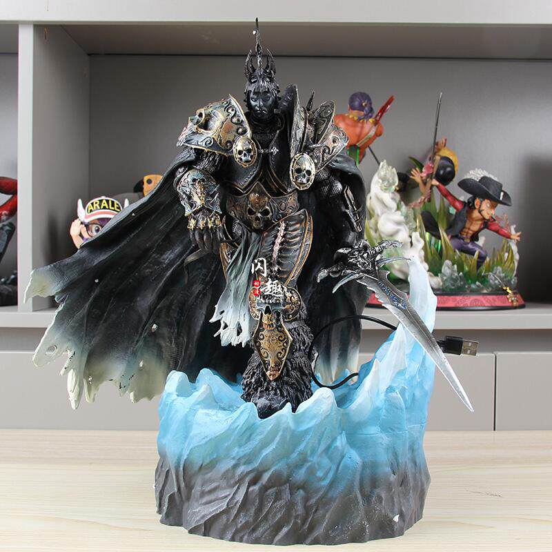 阿尔萨斯-巫妖王魔兽世界 冰封王座 可发光 手办 潮玩模型摆件