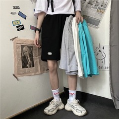 Real shot of Harajuku relaxed hip hop casual shorts