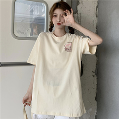 Real shot of new Korean Short Sleeve T-Shirt in summer