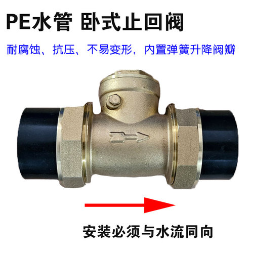 兴丰PE卧式双头活接止回阀