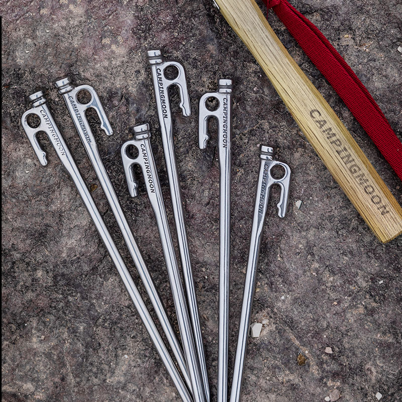 柯曼户外露营不锈钢锻造地钉加粗