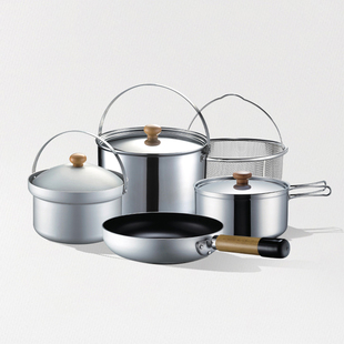 日本UNIFLAME duo户外套锅野炊不锈钢锅煎锅多人便携 fan5DX