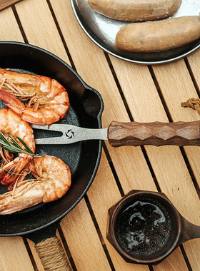 Thous Winds千风户外纯钛烧烤叉野炊复古烤肉叉烤肉签牛排烧烤针