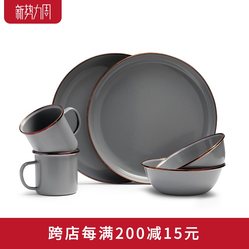 美国BAREBONES北欧风复古户外露营野餐搪瓷餐具餐盘水杯饭碗套装|msdalam kategori pinggan mangkuk, kopi, cawan kopi - dari Buy2taobao.com untuk memberikan perkhidmatan ejen Taobao profesional membeli