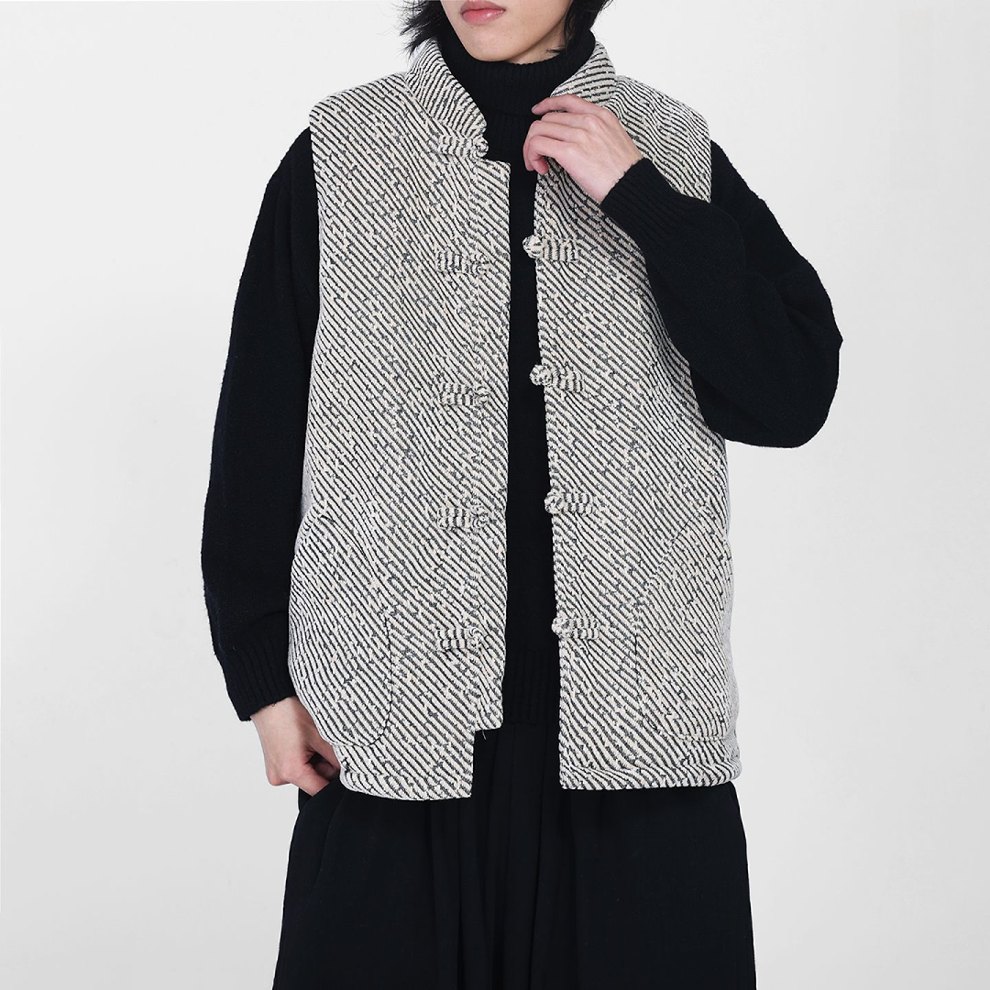 DIBINSAI 新中式马甲男外穿冬季加厚雪尼尔外套,男装,常规马甲,淘宝优惠券,粉丝福利购,淘宝优惠卷